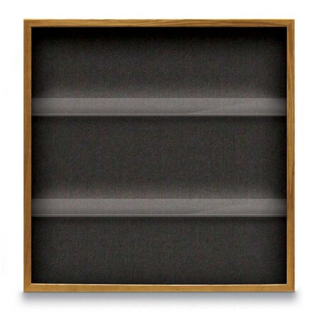 United Visual Products Outdoor Enclosed Combo Board, 48"x36", Satin Frame/Blue & Apricot UVCB4836OD-BLUE-APRICOT